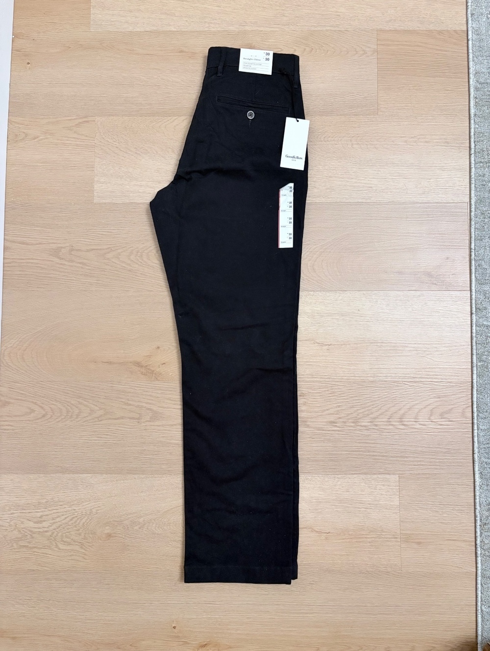 Goodfellow & Co Hennepin Chino Pants Men’s Black Straight Fit Stretch NWT